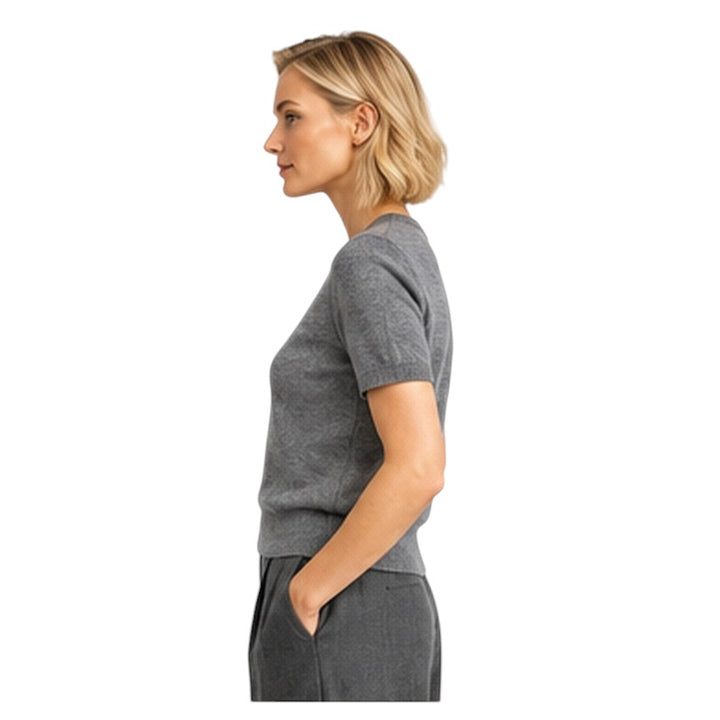 Natan Collection strik til dame antracit — set fra siden
