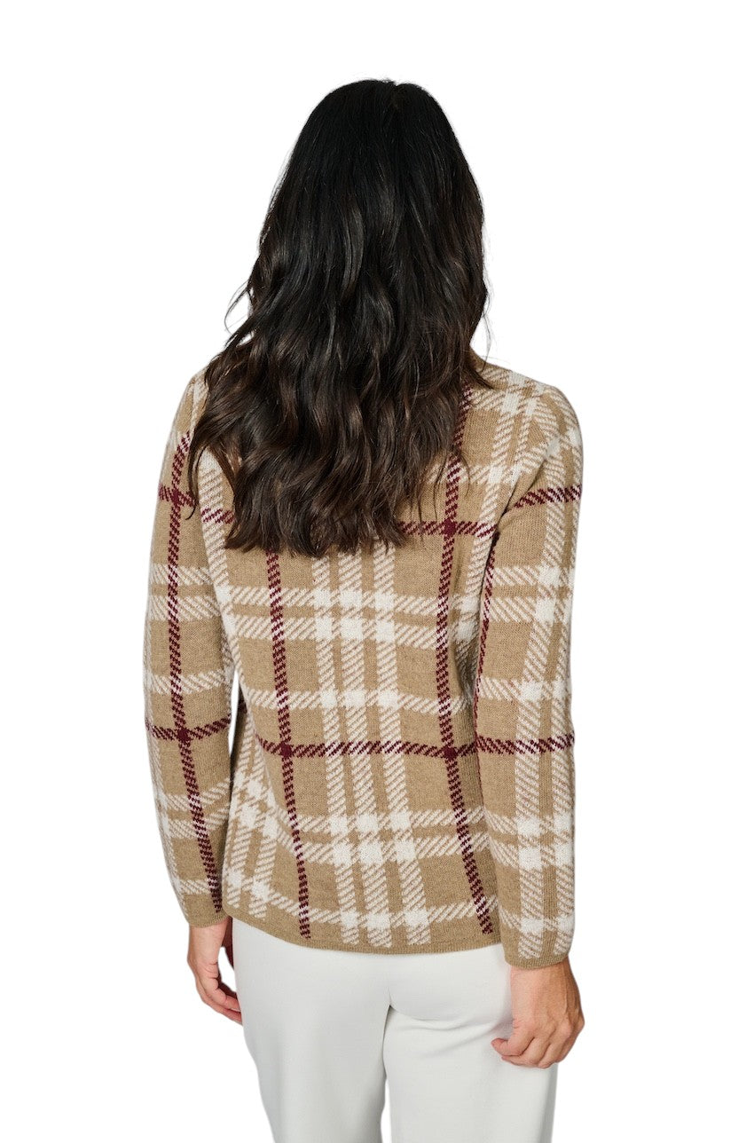 Natan Collection Pullover til damer camel MUST-CARREAUX 163