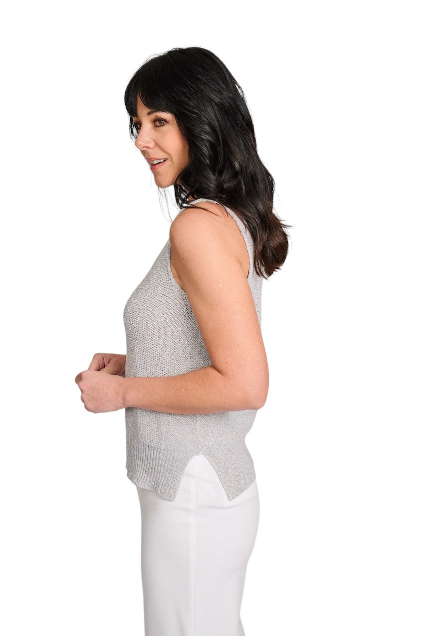 Panicale Cashmere topje dames grijs D380915CA 38D22B 0525