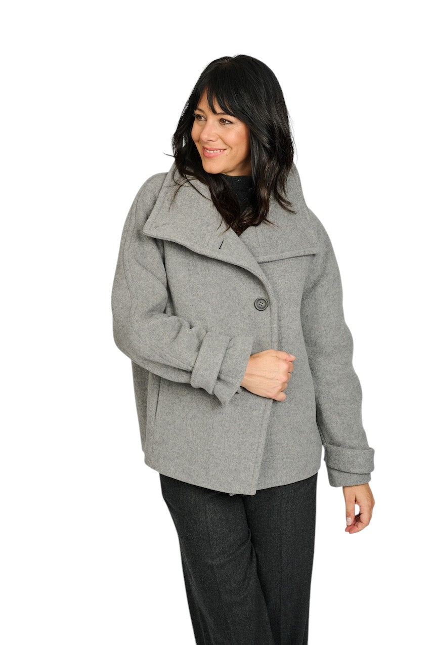 Peserico mantel jas dames licht grijs S21036 03195 971