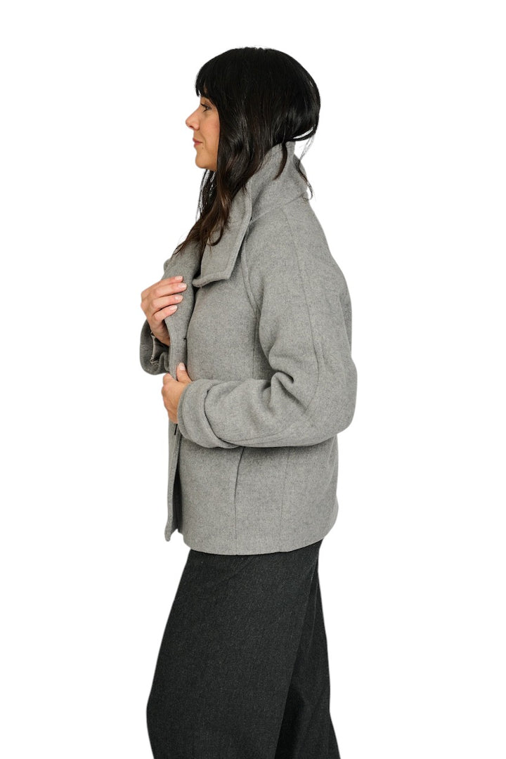 Peserico mantel jas dames licht grijs S21036 03195 971