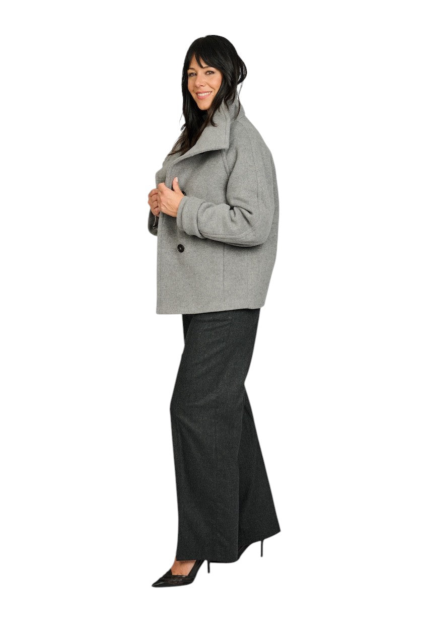 Peserico mantel jas dames licht grijs S21036 03195 971