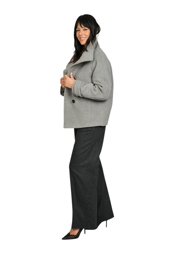 Peserico mantel jas dames licht grijs S21036 03195 971