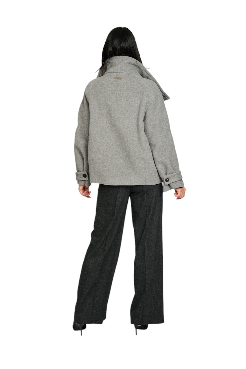 Peserico mantel jas dames licht grijs S21036 03195 971