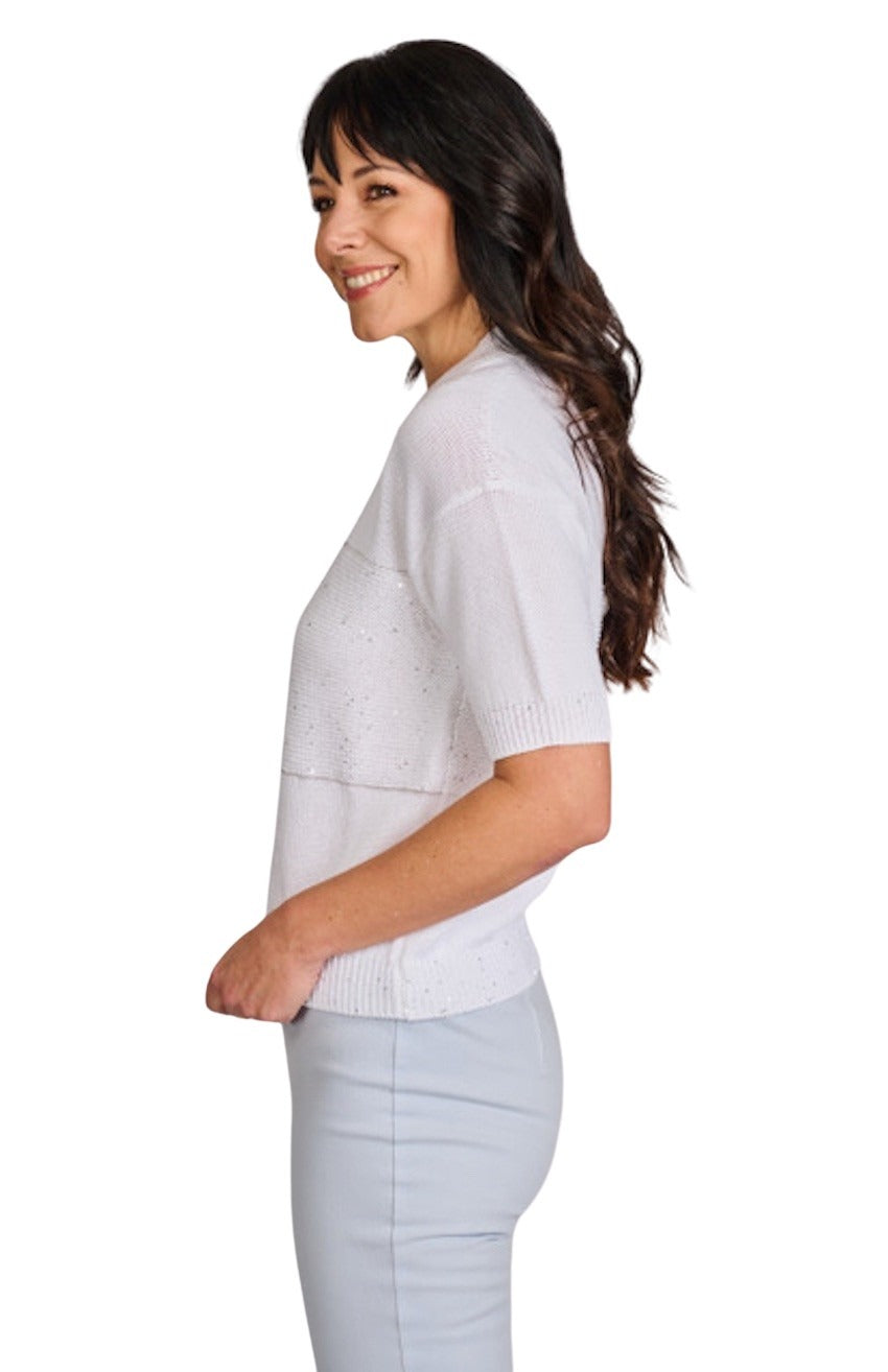Peserico pull trui dames wit S99765F05 A9109 A00
