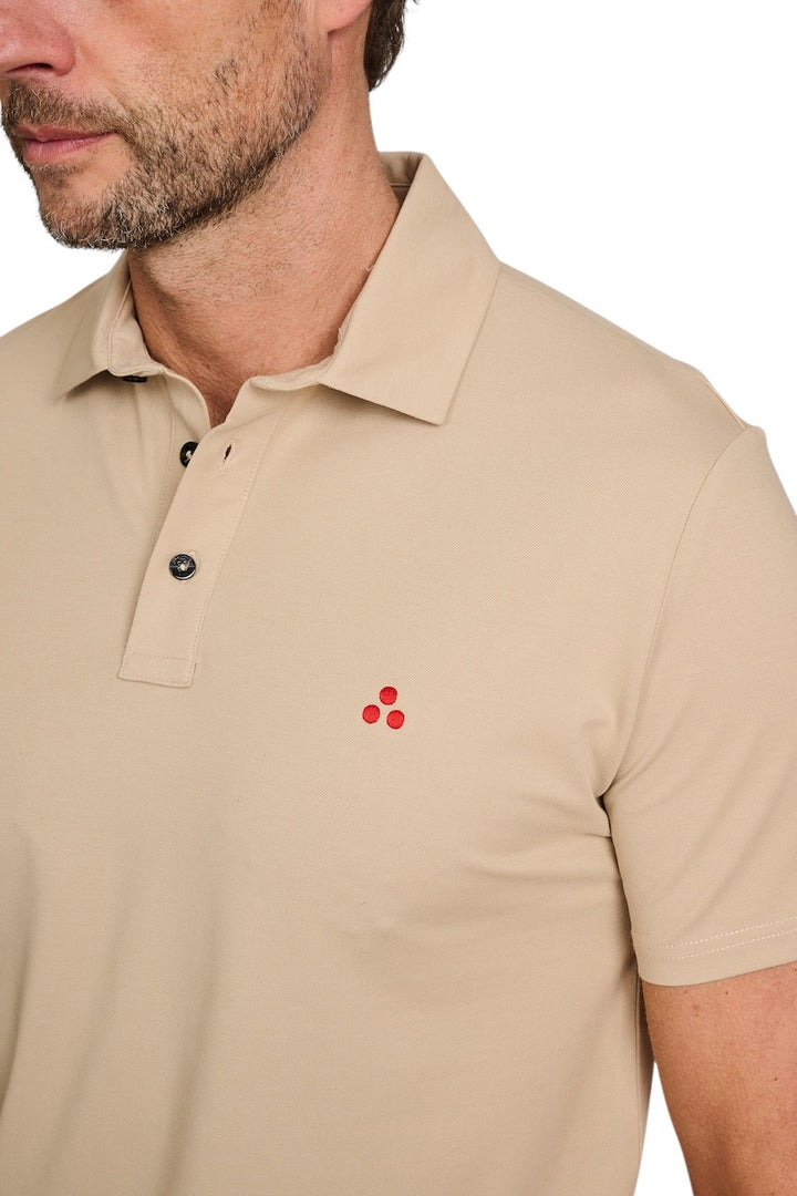 Peuterey polo shirt korte mouwen heren zand PEU5471 99012182 794