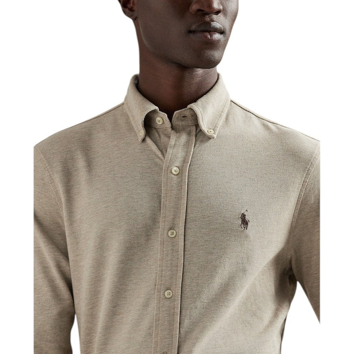 Polo Ralph Lauren Men hemd lange mouwen heren beige classic fit 710654408062