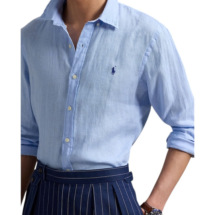 Polo Ralph Lauren Men hemd lange mouwen heren licht blauw Slim fit 710968915008