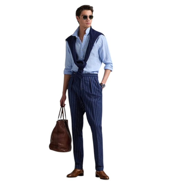 Polo Ralph Lauren Men hemd lange mouwen heren licht blauw Slim fit 710968915008
