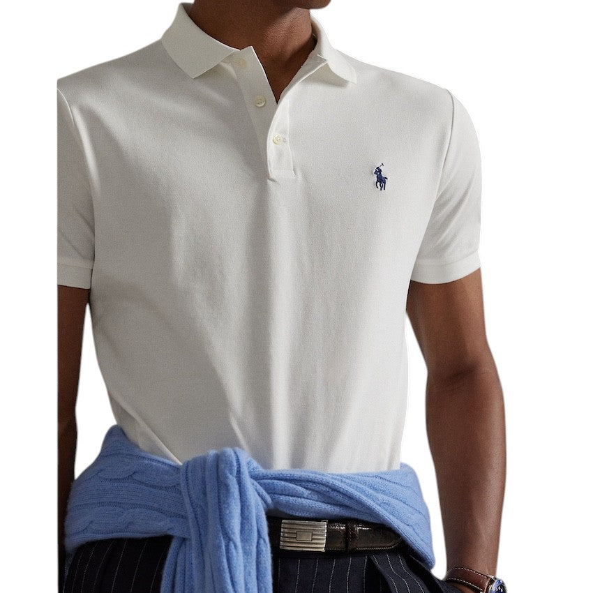 Polo Ralph Lauren Men polo shirt korte mouwen heren wit custom slim fit 710941439002