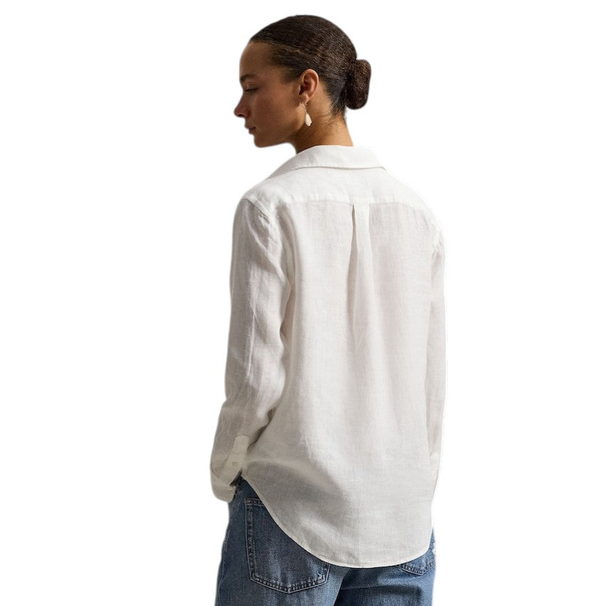 Polo Ralph Lauren Women blouse lange mouwen dames wit Classic fit 211970730518