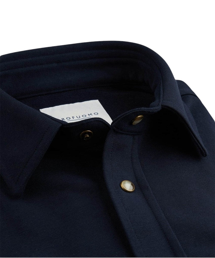 Profuomo hemd lange mouwen heren marine PPWF10005F