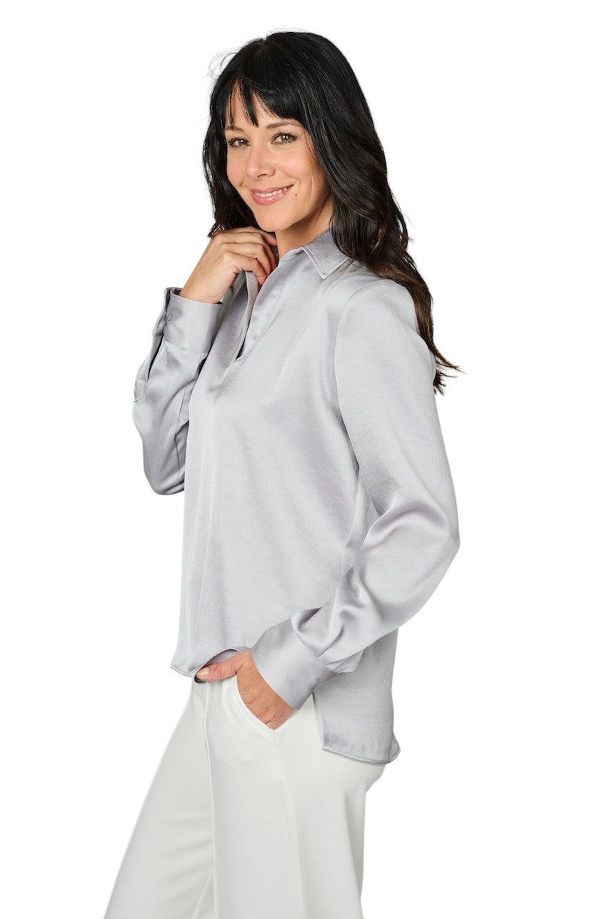 Scapa Flow blouse lange mouwen dames licht grijs PARIS YUIRG 046