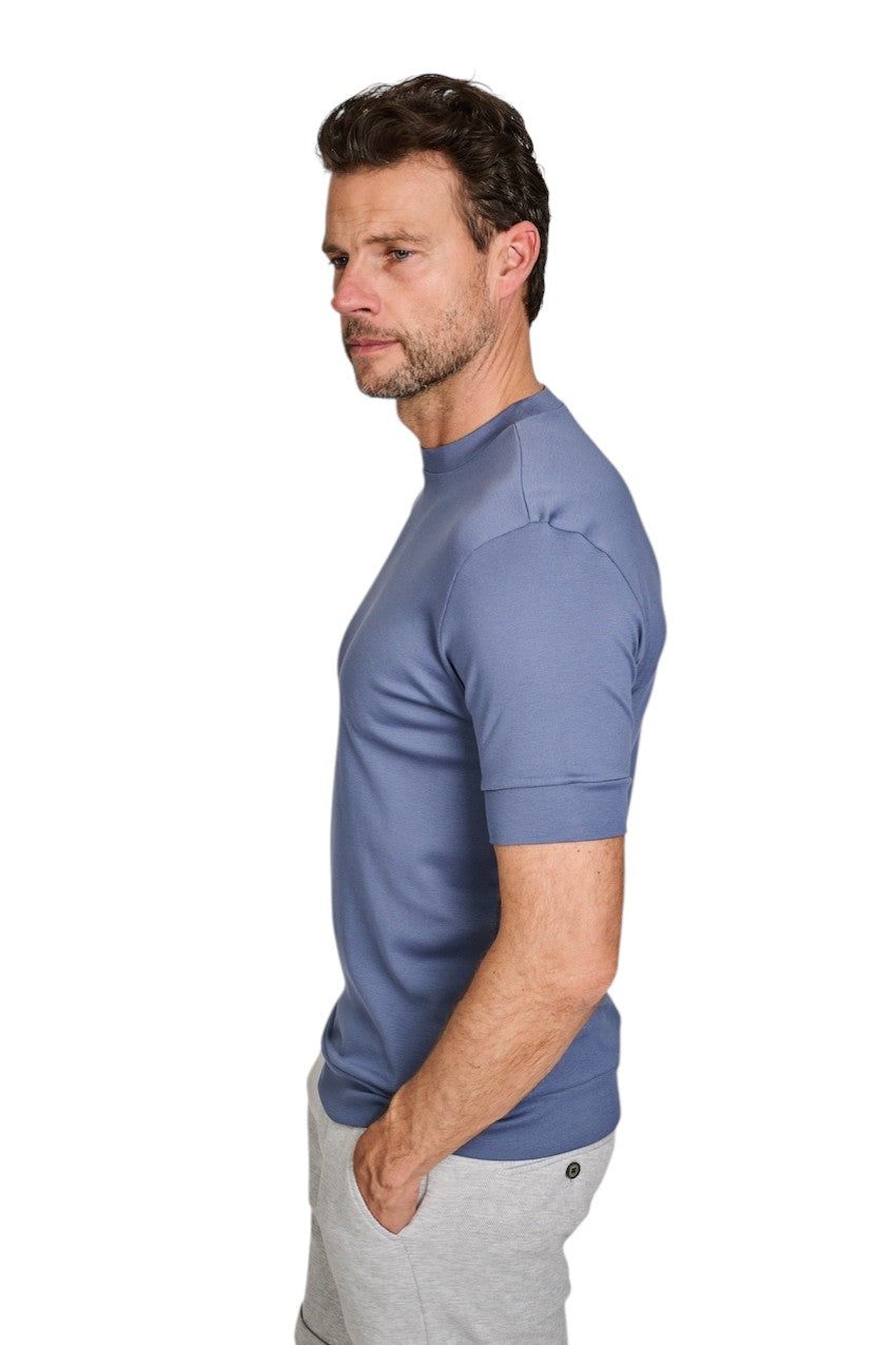 Stefan Brandt t-shirt korte mouwen heren indigo Elbi B 07 700 FR30