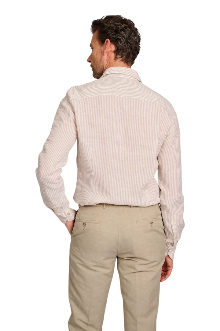 Stenstroms Men hemd lange mouwen heren licht beige Slimline 7747218787 212