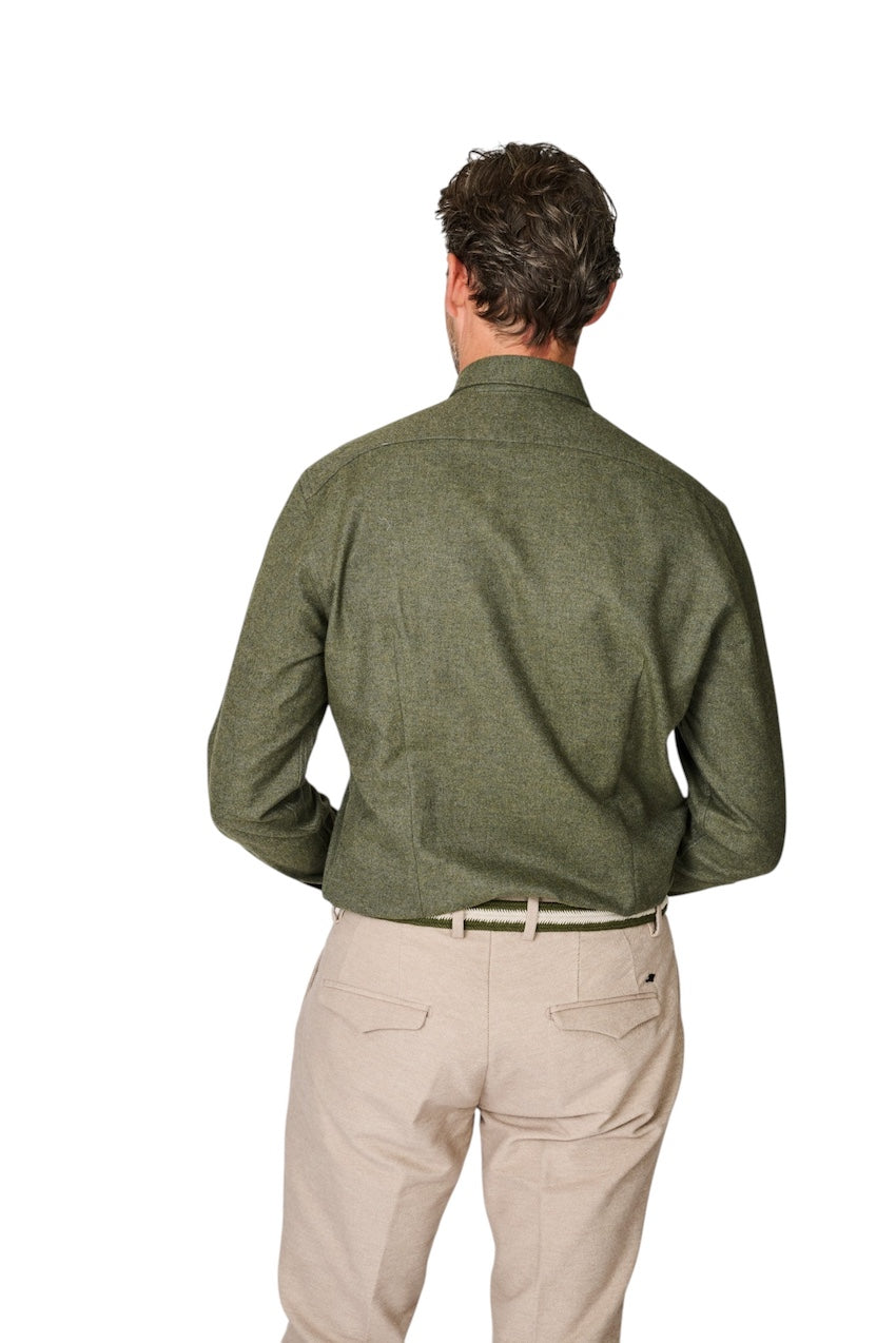 Van Laack Men hemd lange mouwen heren khaki Roy-TFK 150456 975