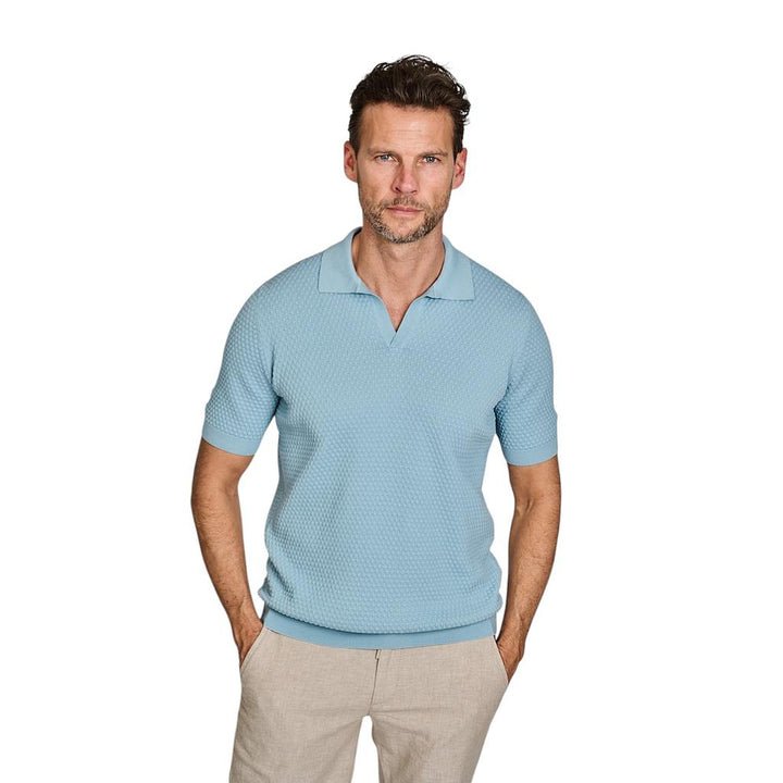 gran-sasso-men-polo-shirt-korte-mouwen-heren-turquoise