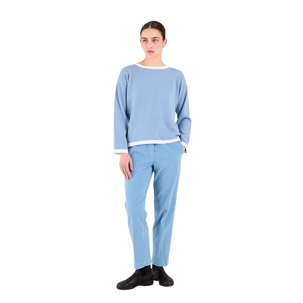 anneclaire-pull-trøje-rund hals-dame-Himmelfarve-d1842-857-21