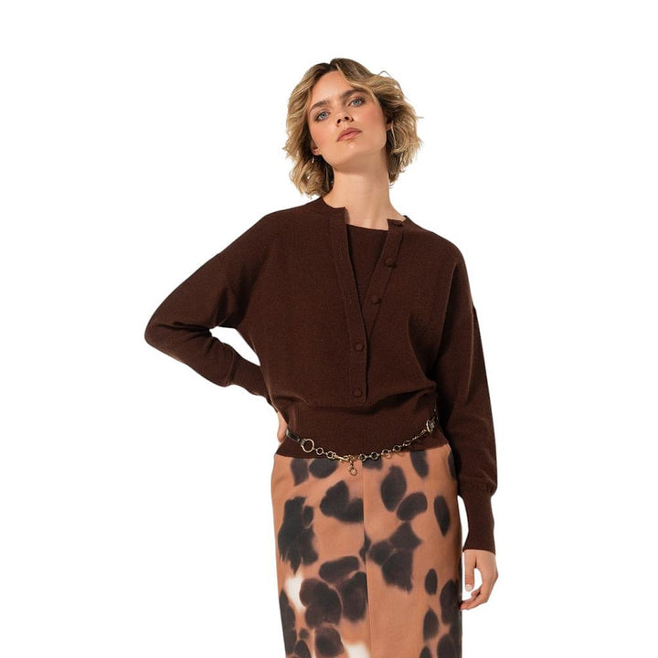 caroline-biss-pull-trøje-v-hals-dame-brun-4266-32