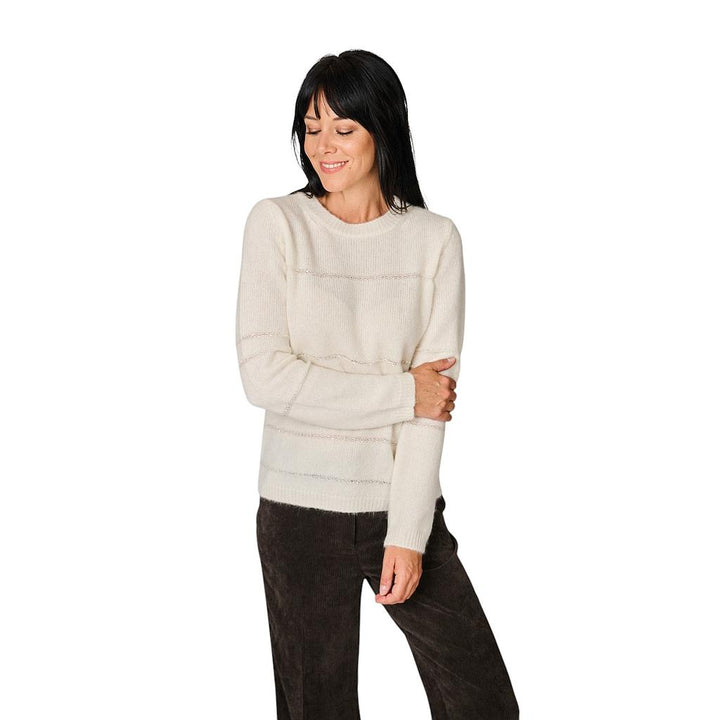 fabiana-filippi-trøje-rund hals-dame-ecru-mad226f438-m477-25