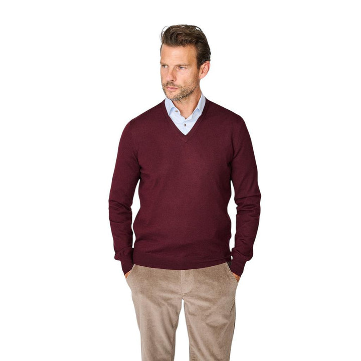 jersey-gran-sasso-men-pull-cuello en v-hombre-burdeos-1