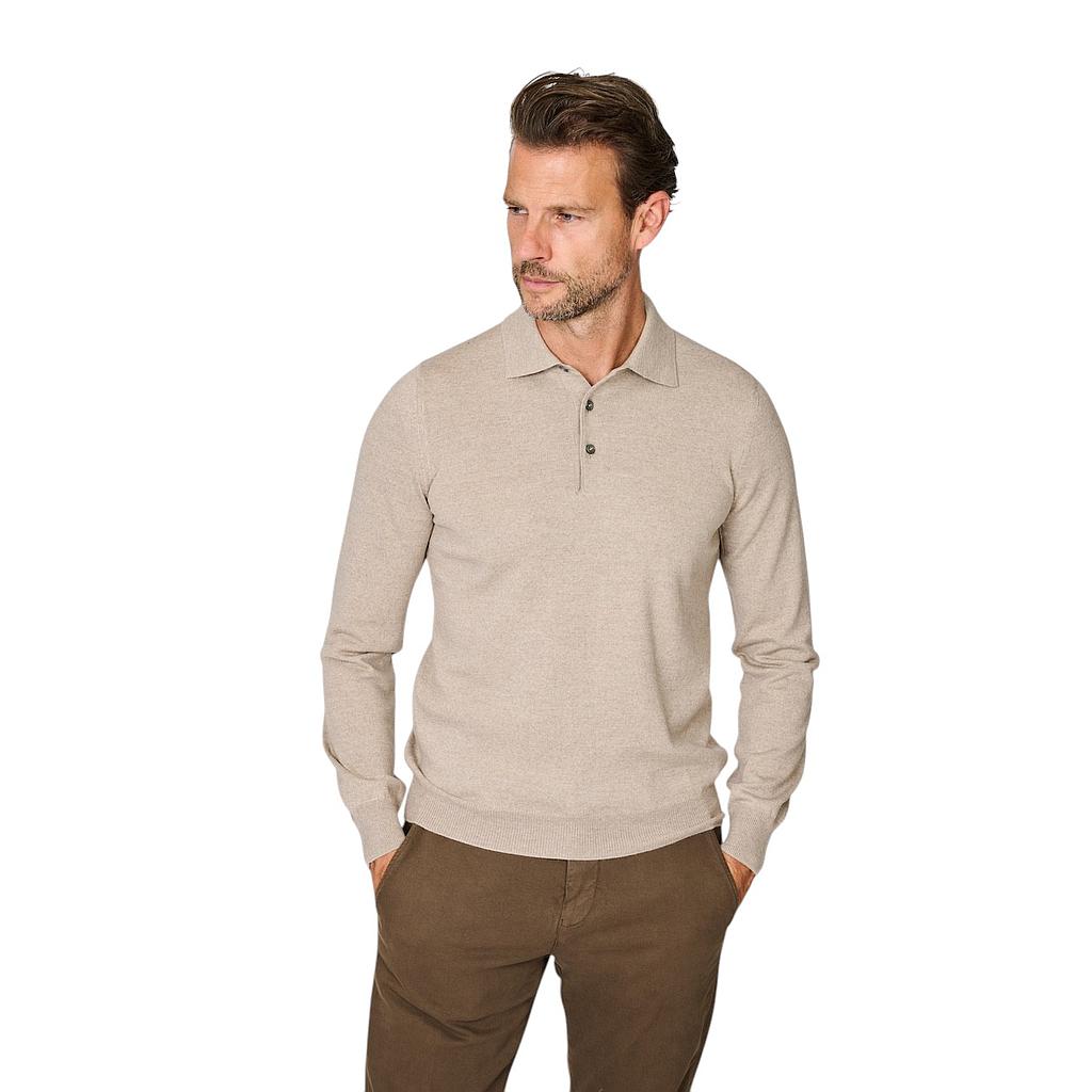 Gran-Sasso-Herren-Polohemd-mit-langen-Ärmeln-blau