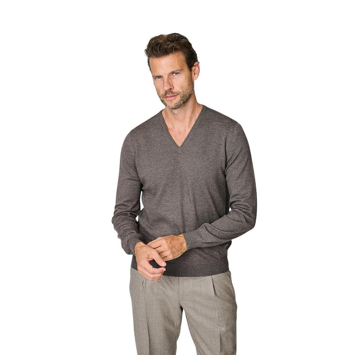 Gran-Sasso-Herren-Pullover-V-Ausschnitt-Herren-hellbraun